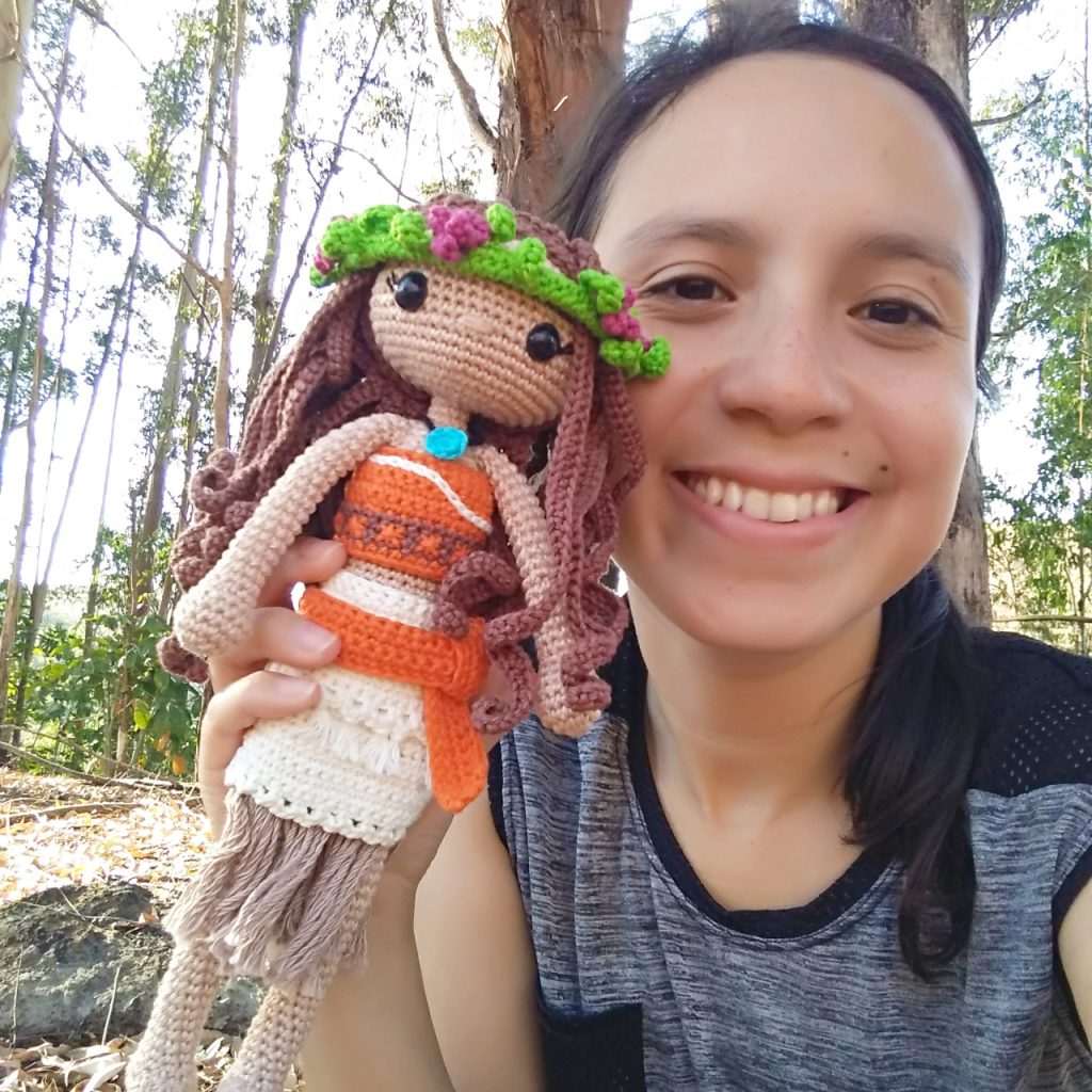 Moana Boneca de Crochê - Pipitas Art